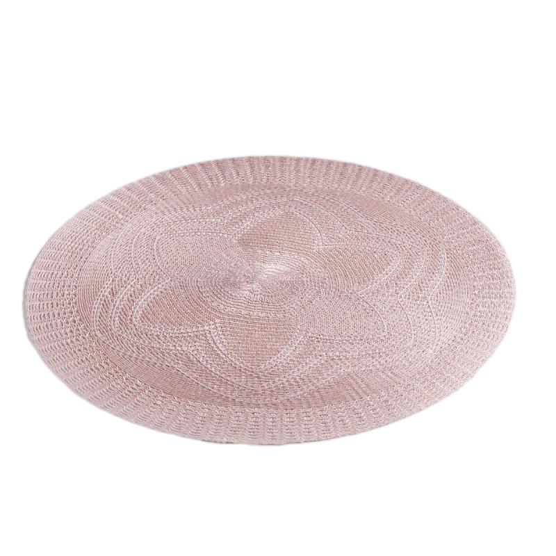 SET DE TABLE ROND CHANTELLE 38CM ROSE - PARIS PRIX_0