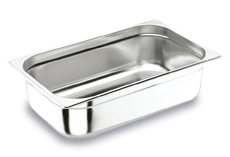 Bac GN Gastro 1/1 en inox - Hauteur 65 mm - Empilable et résistant_0
