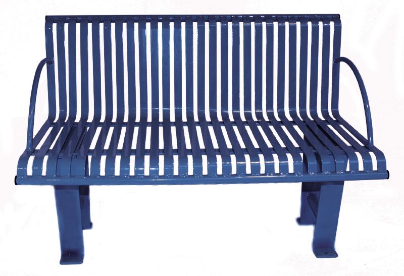 Banc public en métal plat - 3 dimensions & 8 coloris disponibles_0