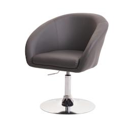 Décoshop26 - Chaise de salle à manger pivotante hauteur réglable en synthétique gris 04_0002229 - gris 3000260532690_0