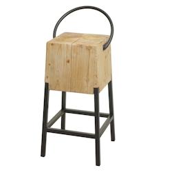 Décoshop26 - Tabouret de bar chaisee comptoir design rustique industriel en métal et bois naturel 04_0008586 - 3000262637355_0