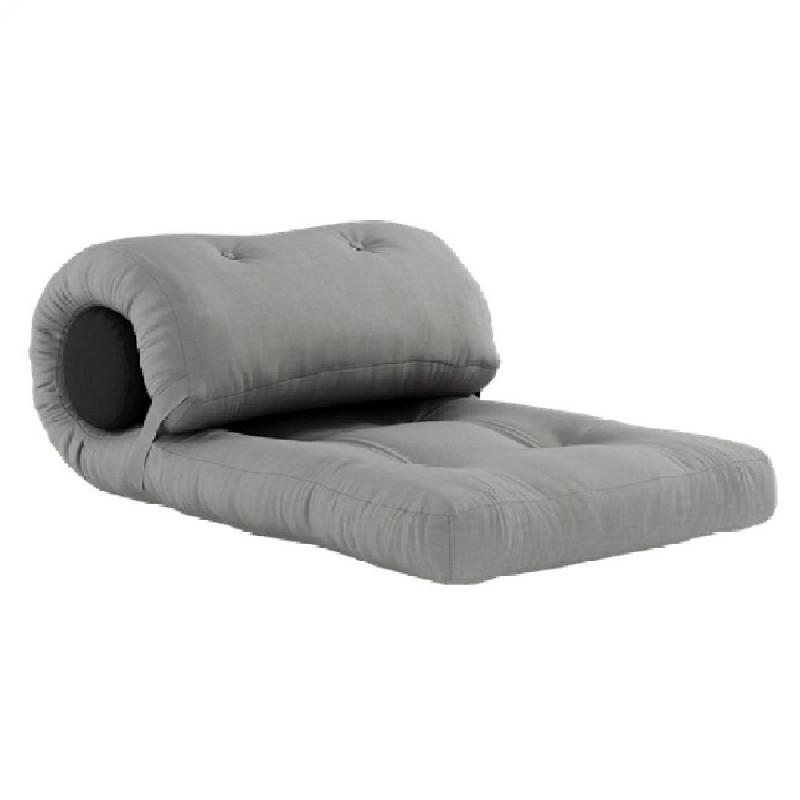 FAUTEUIL FUTON CONVERTIBLE WRAP COULEUR GRIS_0