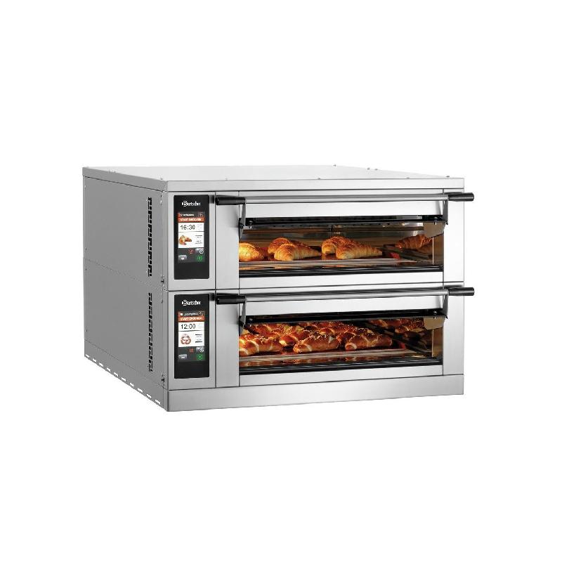 Four inox électrique pâtissier 2 étages, avec humidificateur, 13 800 W, 400 V - TRI_0