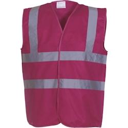Gilet haute visibilité YOKO fuschia T.3XL Yoko - XXXL polyester 6933883203456_0