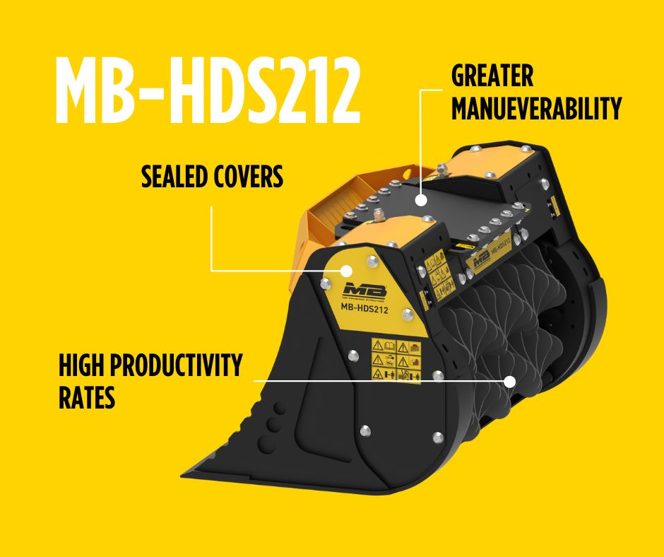 Godet cribleur broyeur MB-HDS212 - 480 kg pour midi-pelles, tractopelles et chargeuses_1