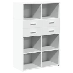 Helloshop26 - Buffet bahut commode armoire meuble de rangement organisateur cuisine salle de séjour salon haut 80 x 42,5 x 124 cm 02_0032773 - 300021_0