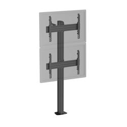 KIMEX Support TV sur pied - 2 écrans  40''-65'' Hauteur 175cm à visser noir - noir 3700685425880_0