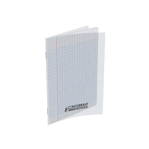 LOT DE 5 - CAHIER CONQUERANT POLYPROPYLENE INDECHIRABLE ET LAVABLE 17X22 CM 140 PAGES PIQURE 90G SEYES INCOLORE