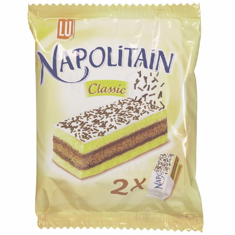 LU PAQUET DE 2 GÂTEAUX NAPOLITAIN CLASSIC POCKET LU 60 G (PRIX À L'UNITÉ)