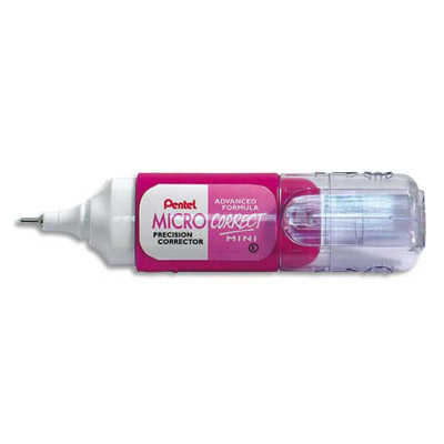 MINI CORRECTEUR LIQUIDE PENTEL  - COLORIS ROSE - CONTENANCE 4,2 ML