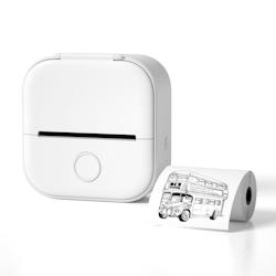 Mini Imprimante Portable Bluetooth Pour Étiquettes Et Photos Rose Blanc YONIS - blanc 3615616969800_0