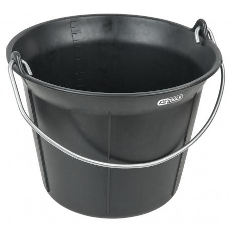 Seau de maçon PE noir à oeillets , 11 L - KS Tools | 140.0035_0