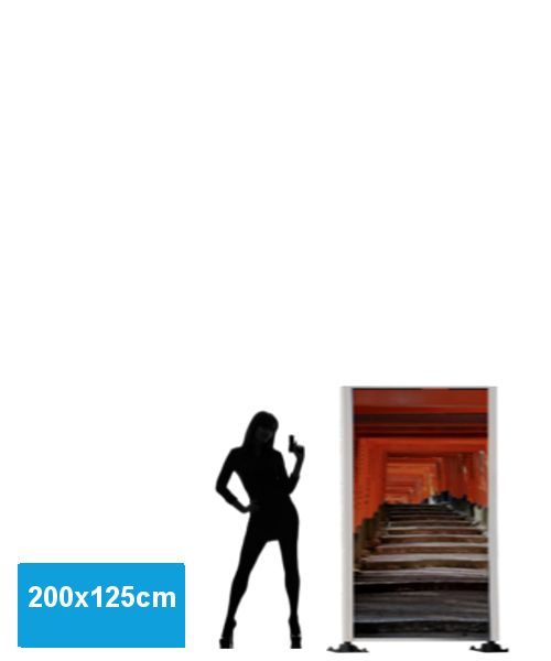 Totem signalétique Sherman - double face non lumineux plat extérieur 200x125 cm - aluminium avec finitions personnalisables_0