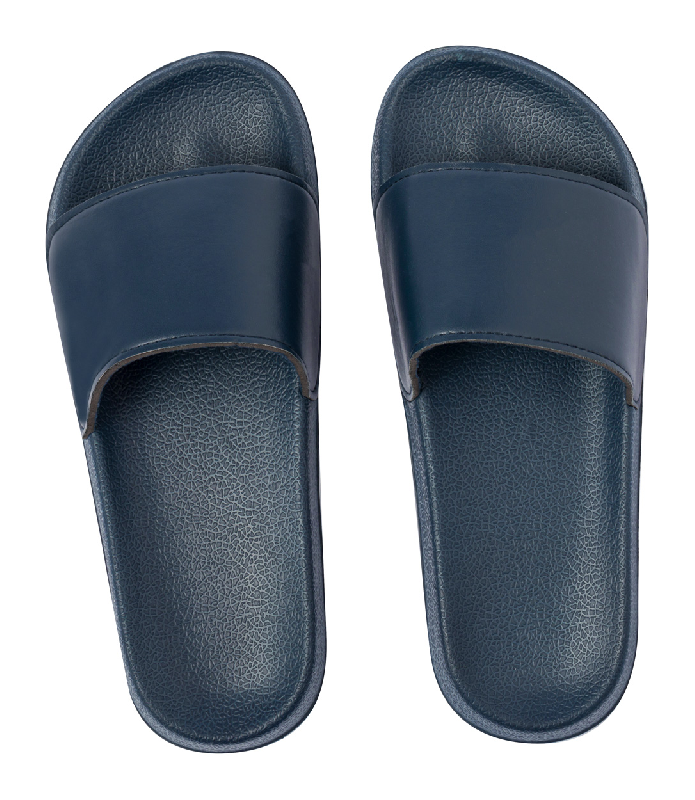 Tongs de plage unisexes - EVA et similicuir - Couleur bleu foncé - Poids 240g_0