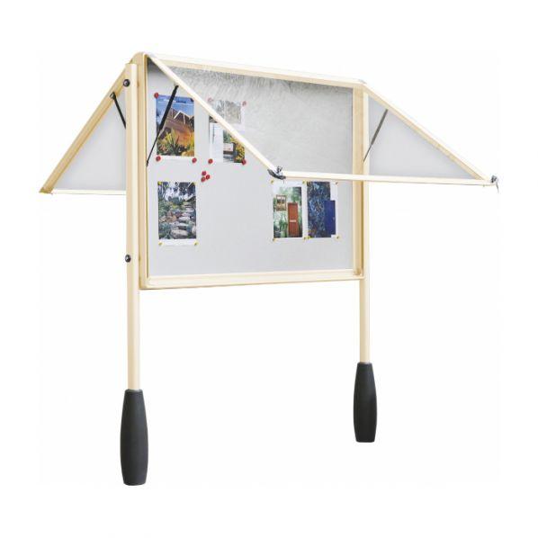 Vitrine d'affichage extérieur sur pieds - double face - format 9 x A4 - Marque Rolléco_0