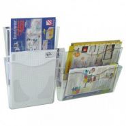 128335 - Porte-brochure emboîtable SESA SYSTEMS - l 375 x P 100 x H 175 mm - magnétique ou adhésif_0