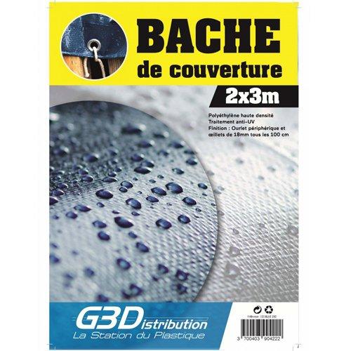 Bâche de couverture King Construction - Renforcée, UV Traitée, Imperméable - Dimensions 2x3M & 4x5M_0