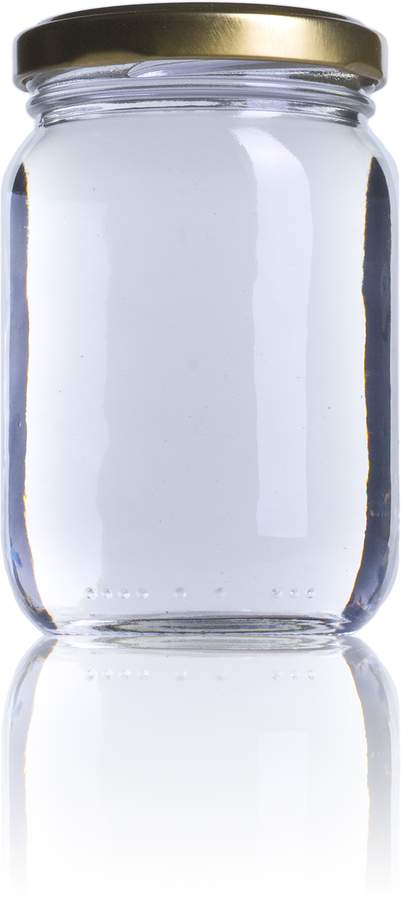 Bocal en verre standard 210 ml TO 058 - Cylindrique, verre blanc, diamètre 62 mm_0