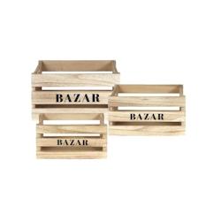 Cagettes en bois Bazar (Lot de 3) The Home Deco Factory - 3561864339042_0