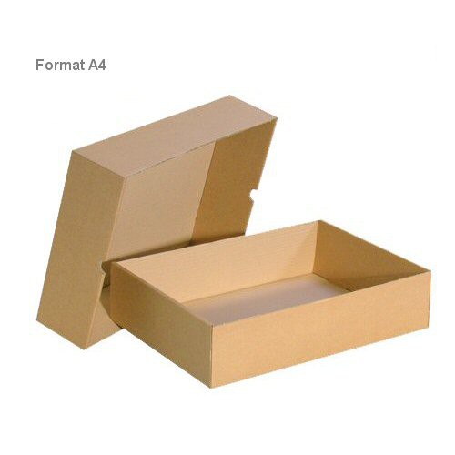 Caisse en carton boîte cloche kraft 305 x 215 x 52 mm pc10_0