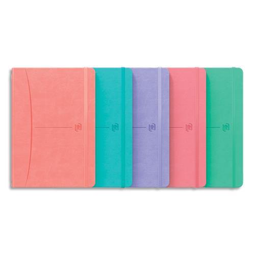 CARNET OXFORD SIGNATURE FORMAT A5 COUVERTURE RIGIDE BROCHURE 160PAGES LIGNEES 7MM - COLORIS ASSORTIS PASTEL