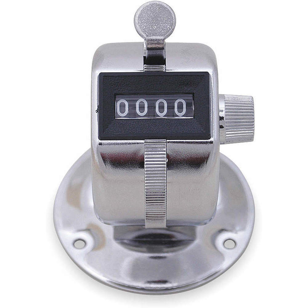 Compteur mécanique à main à 4 chiffres - ENM M4501NF - Argent - Actionné à la main_0