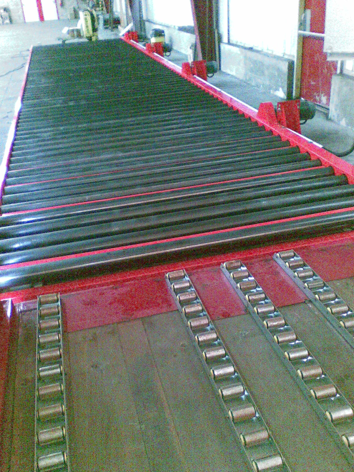 Convoyeur à rouleaux pour fret aérien - charges lourdes - largeur utile 2600 mm - rouleaux acier Ø108 mm_0