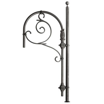 Crosse classique Bastia A - Fonte de Paris - acier et décor aluminium - saillie 850 mm - hauteur 1800 mm_0