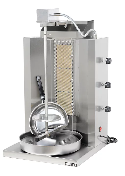 Doner Kebab Grill gaz infrarouges 3 brûleurs 20 kg VIMITEX 903_0