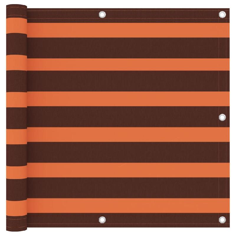 ÉCRAN DE BALCON BRISE PARE VUE PROTECTION CONFIDENTIALITÉ 90 X 300 CM TISSU OXFORD ORANGE ET MARRON 02_0010324_0