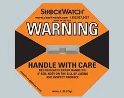 Étiquette autocollante indicateur de choc orange pour une signalisation est plus visible - Shockwatch_0