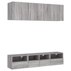 Helloshop26 - Meubles TV multimédia étagère télévision buffet téléviseur salle à manger salon chambre 5 pièces sonoma bois 02_0029311 - 3000217524020_0