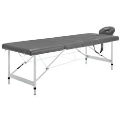 Helloshop26 - Table de massage 4 zones cadre en Inox 186 x 68 cm anthracite 02_0001799 - 3000088851539_0