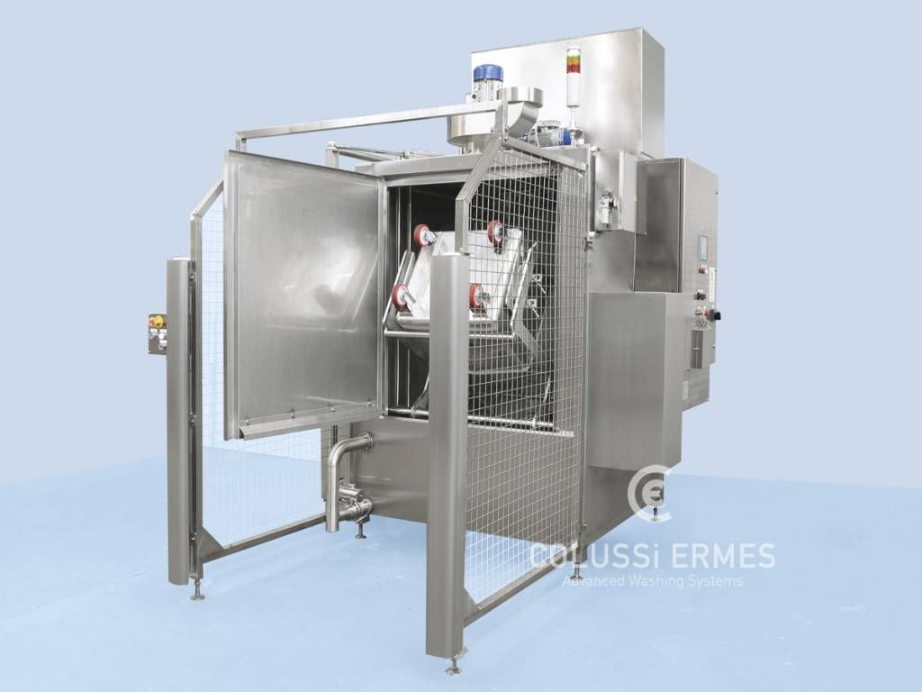 Laveuse industrielle alimentaire Colussi Ermes - Lavage de wagonnets jusqu'à 200 wagonnets/heure_0