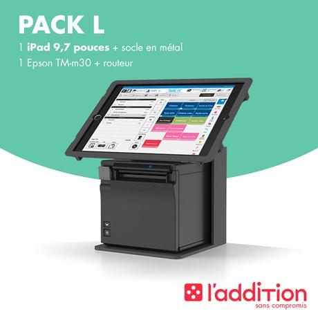 PACK L L'ADDITION TABLETTE IPAD 32 GO + LOGICIEL + IMPRIMANTE THERMIQUE + ROUTEUR WIFI