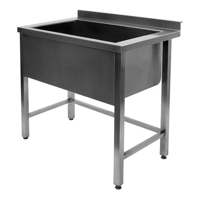 Plonge inox professionnelle avec 1 bac - 1400x700x850 mm - 7333.1305_0