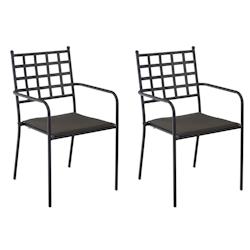 Resol garbar DOKOS Fauteuil Intérieur, Extérieur Set 2 Anthracite - gris aluminium 20045_0