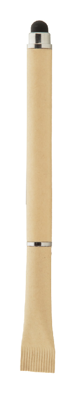 Stylo stylet - Stylo à bille en papier recyclé avec capuchon coloré - Encre bleue_0