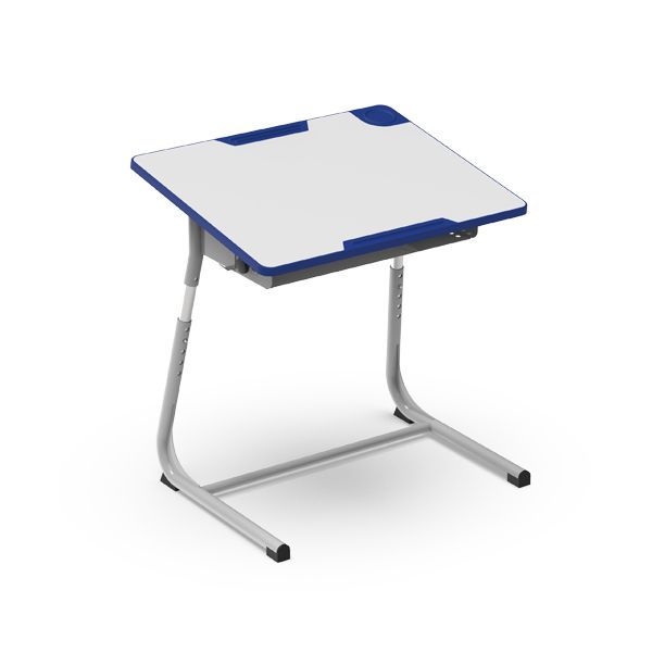 Table scolaire haut de gamme Ergos Edge - plateaux double ou individuel - résistance aux chocs et normes CE_0