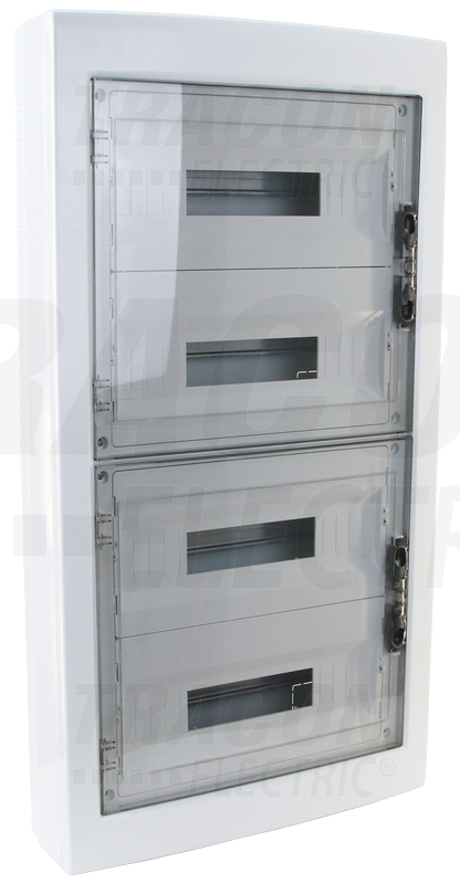 Tableau en saillie - porte plate transparente - 4x18 modules (72 modules) - IP40 - Dimensions 872×464×120mm_0
