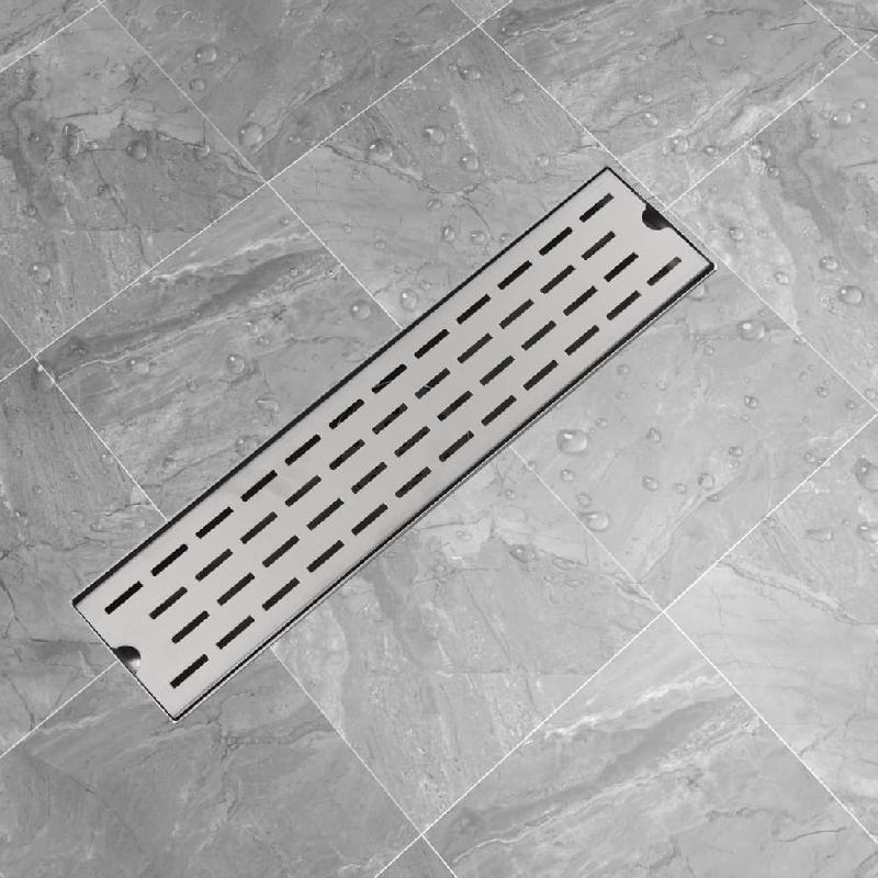 Vidaxl drain de douche linéaire 530 x 140 mm acier inoxydable 142177_0