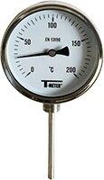 Thermomètres bi-métalliques à cadran - tout inox - réf : 1680 - verticaux - D.100 - plongeur 63 mm_0