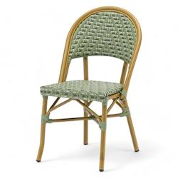Bistromania Chaise de terrasse TURGOT - Chevrons verts - EA096_0