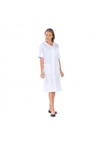 Blouse femme longue CLAIRE - Manches transformables, 3 poches, ceinture, 105 cm_0