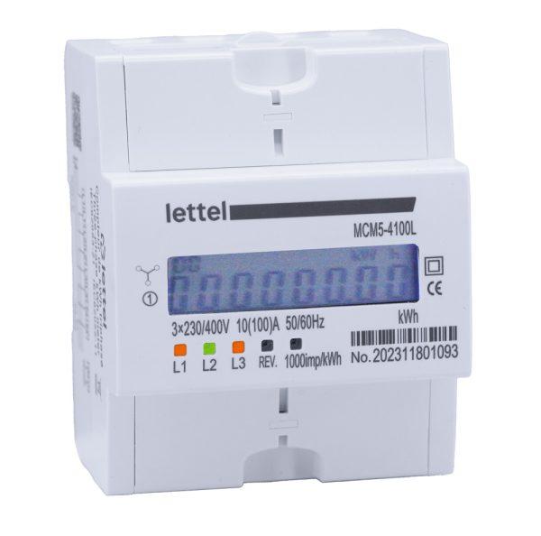 Compteur d'énergie tétra 3x 100A direct sortie impulsions - LETTEL - MCM5-4100L_0