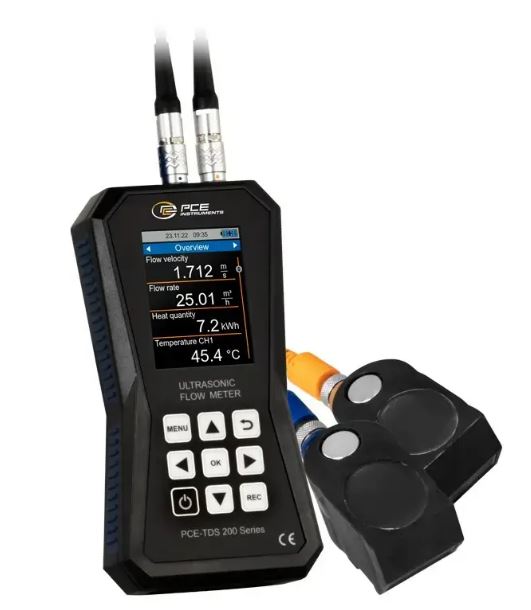 Débitmètre à ultrason portatif, avec capteurs pour tuyaux moyens de diamètre compris entre 50-700 mm - PCE-TDS 200 M - PCE INSTRUMENTS_0