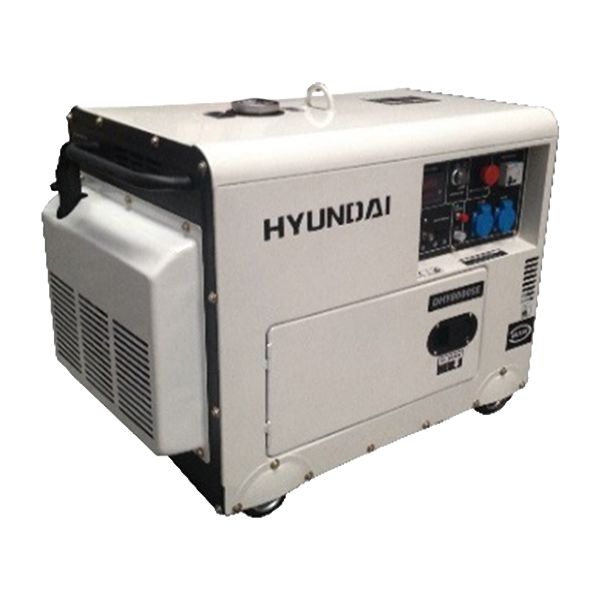 Groupe électrogène industriel DHY8000SE - Hyundai - Diesel 500W à 6000W - Monophasé - Démarrage électrique - Silencieux 70dB_0