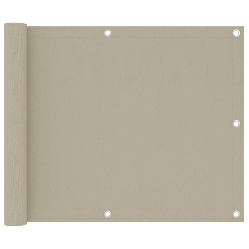 ÉCRAN DE BALCON BRISE PARE VUE PROTECTION CONFIDENTIALITÉ 75 X 300 CM TISSU OXFORD BEIGE 02_0010026_0