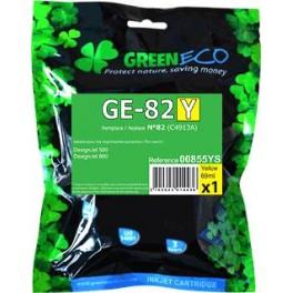 Jet d'encre compatible HP DesignJet 500/800 - Yellow 69ml (C4913A/N°82) - écologique et de qualité_0