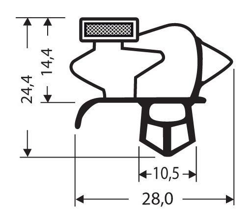 Joint pvc magnetique pour meubles frigos jpc-117_0